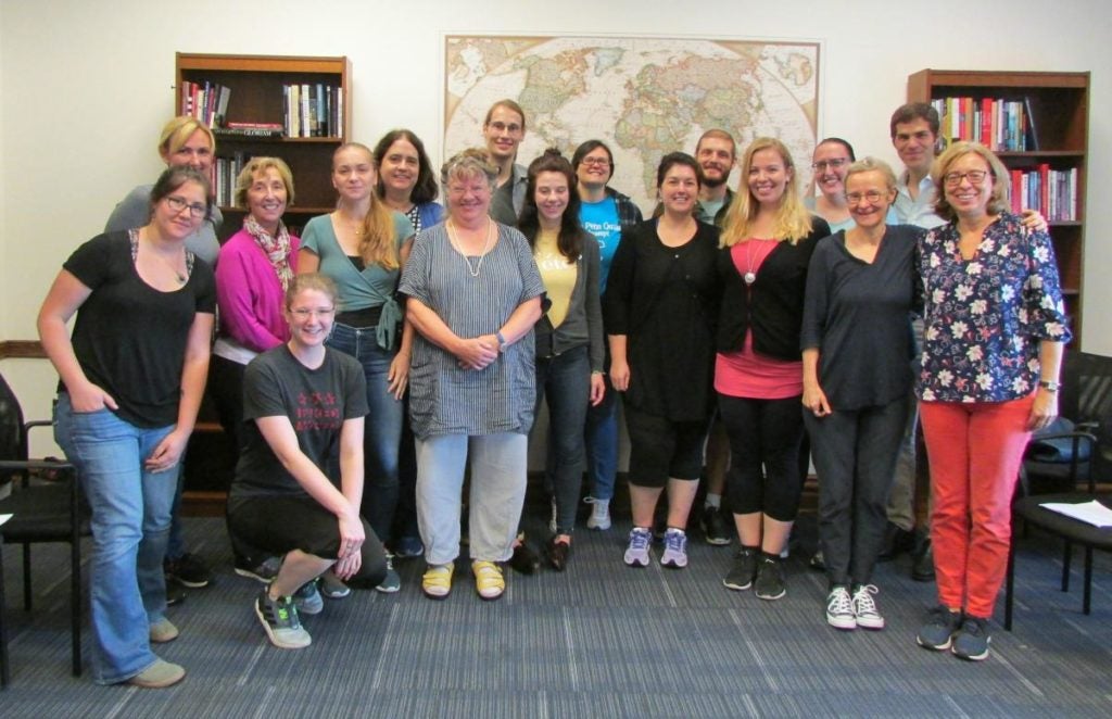 German Department Faculty and Graduate Students with Dr. Sabine Gross on September 15, 2018