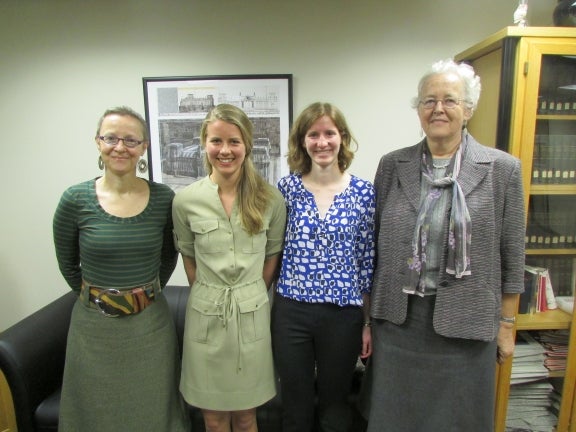 Dr. Katrin Sieg with Catherine Sandstrom and Aletha Smith with Dr. Heidi Byrnes