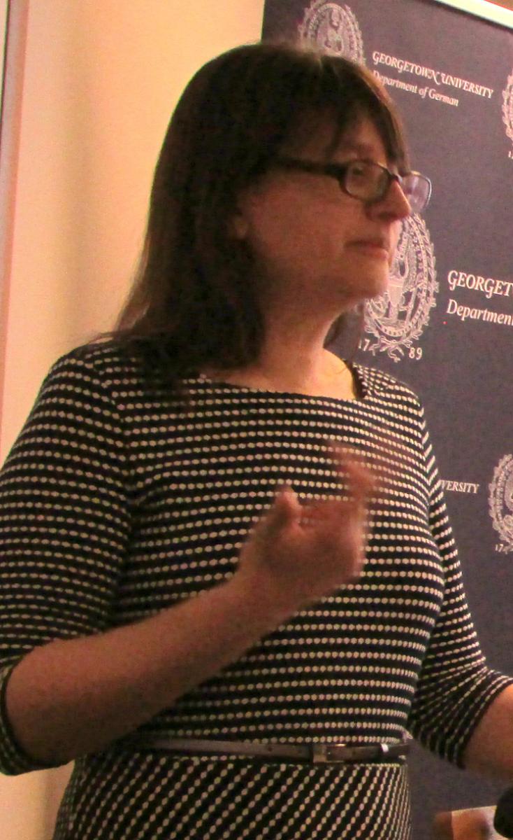 Dr. Andrea Geier during her presentation on 4/2/19