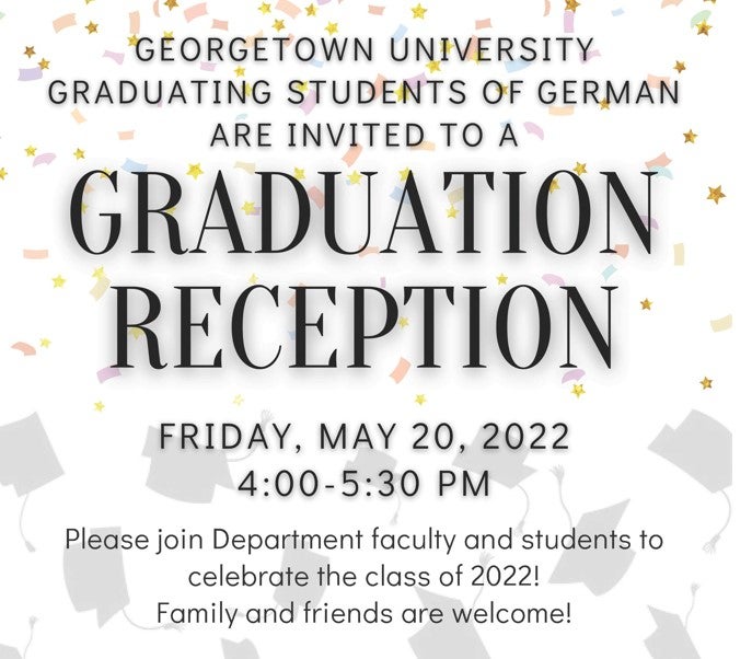 Graduation Reception, Friday, May 20, 2022