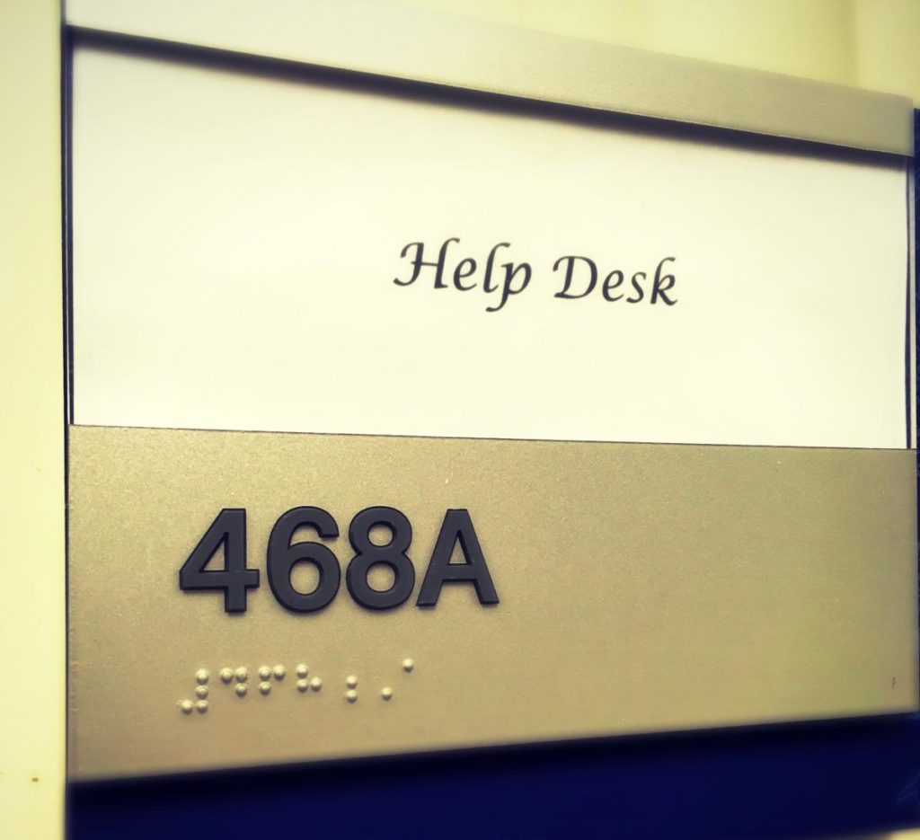 Help Desk Sign