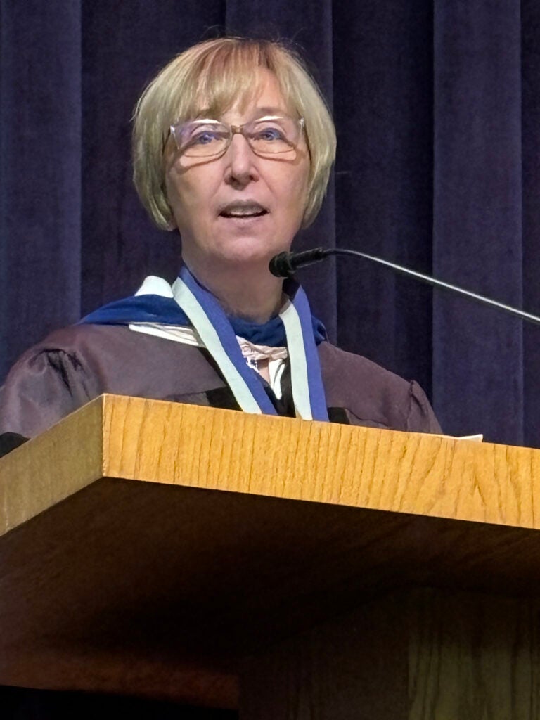 Professor Astrid Weigert speaking during the 2024 FLCLS Award Ceremony