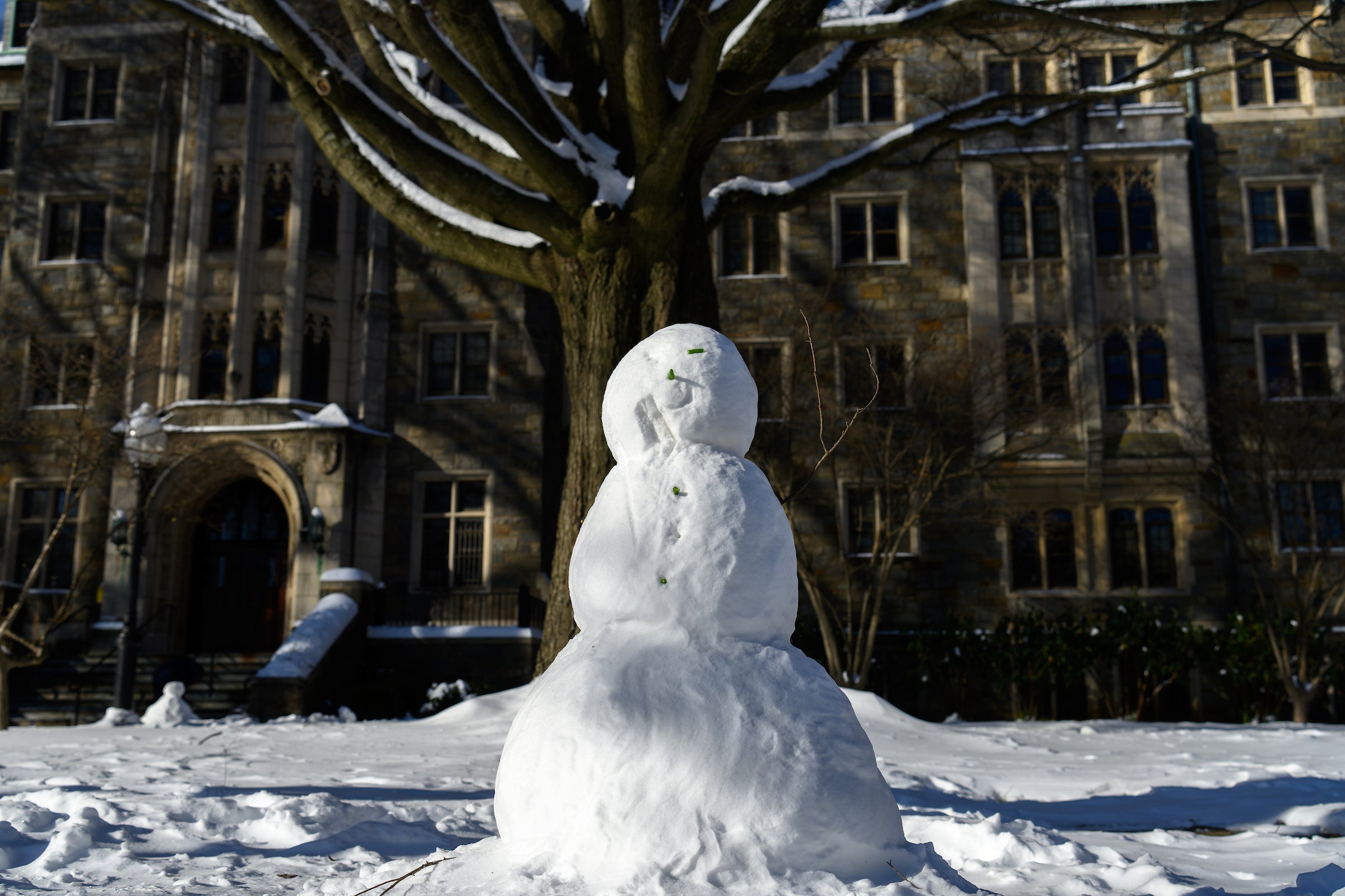 Snowman on Georgetown's campus