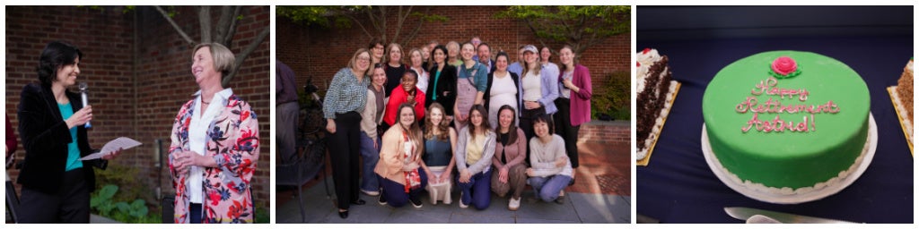 Three photos from Astrid Weigert's retirement celebration